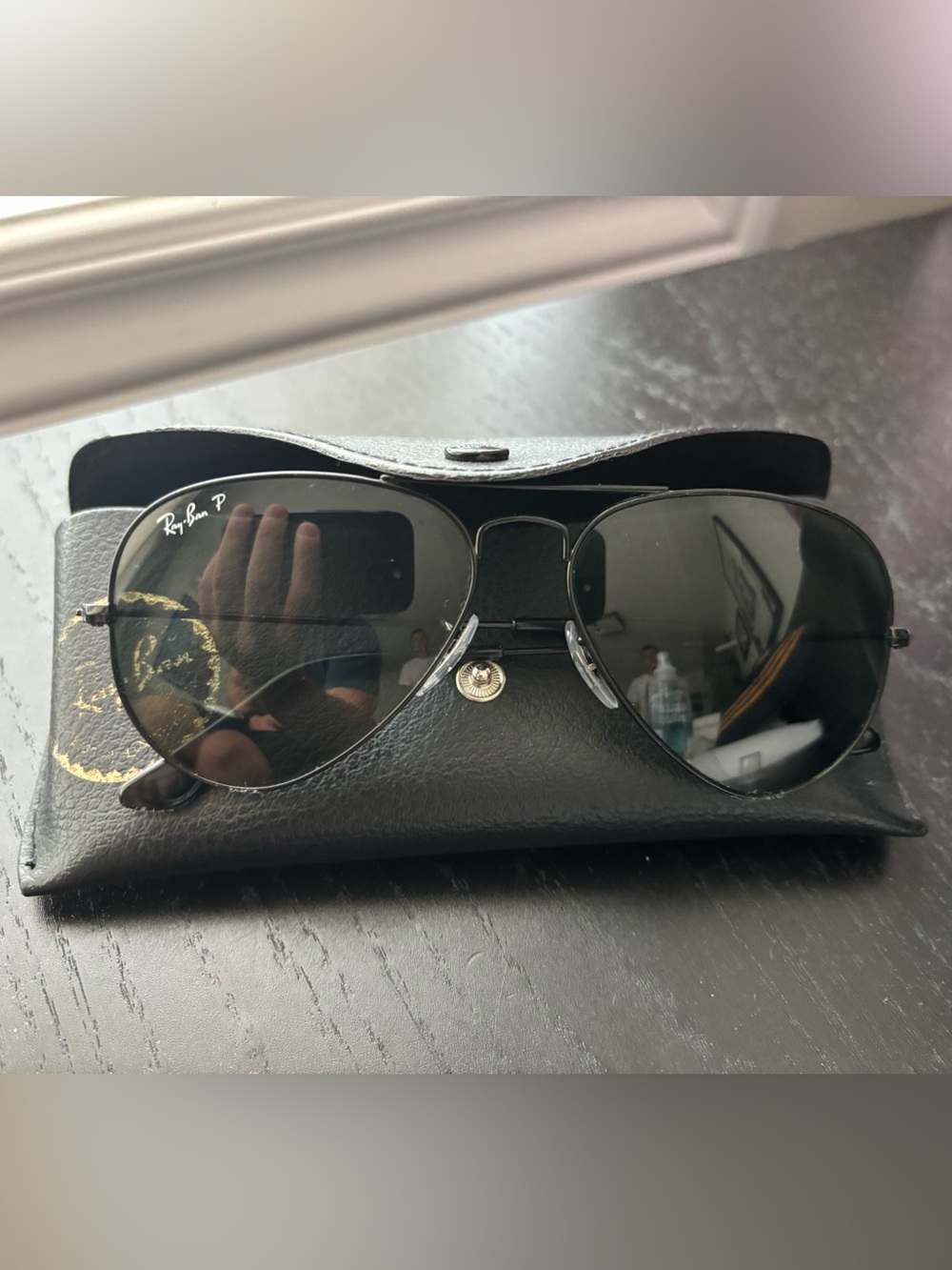 Ray-Ban Aviator Sunglasses - Black Frame with Polarized Lenses